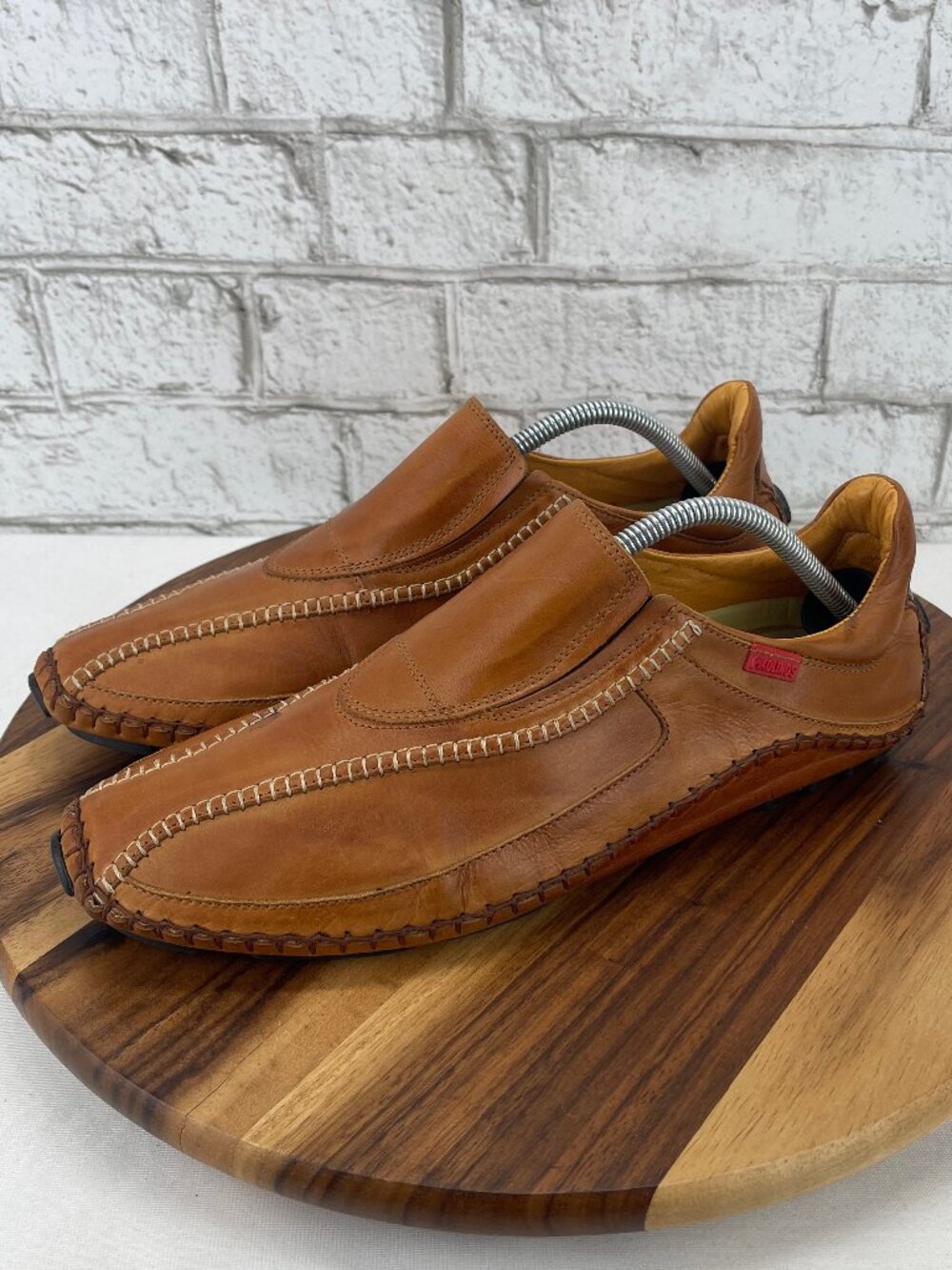 Pikolinos San Telmo Brandy Brown Leather Slip On Loafers Driving Mens 11 EU 44